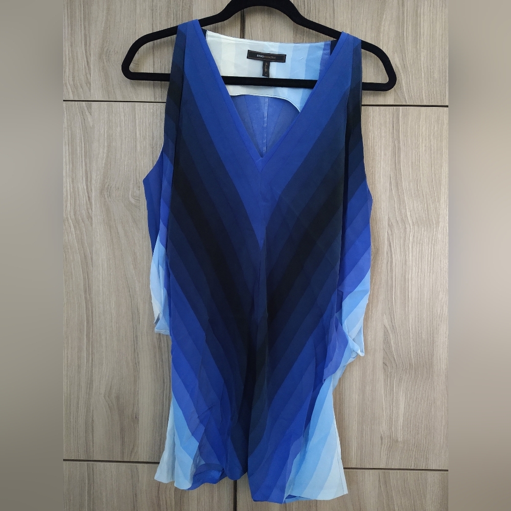 BCBGMaxAzria Blue and White Dress